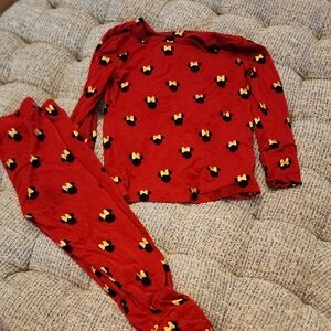 Posh Peanut Red Kids Pajama Set with Character Design